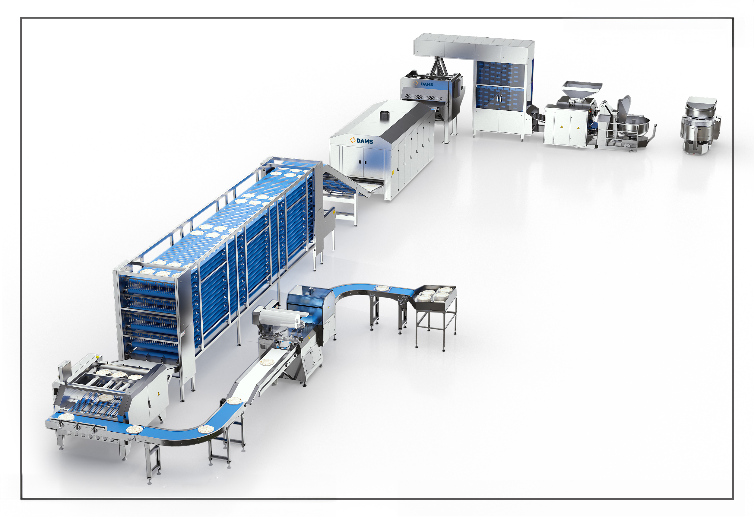 TORTILLA PRODUCTION LINE 4000 PCS / HOUR DTPL 40TP